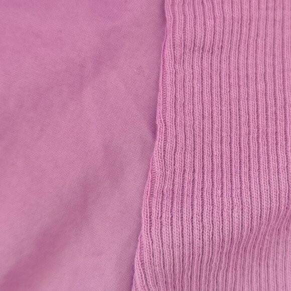 🌷 Ann Taylor LOFT Puff Sleeve Mixed Media Tee – Pink (NEW WITH TAG)🌷 - Picture 3 of 5